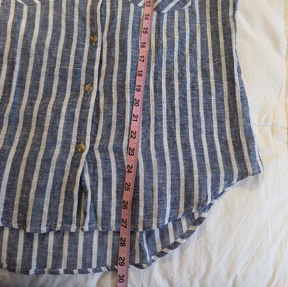 Thread & Supply Striped Linen Button Down NWOT - Picture 8 of 8